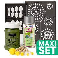Furniture Renovation Set with Silver Spray Paint - Thorn Green — image 1