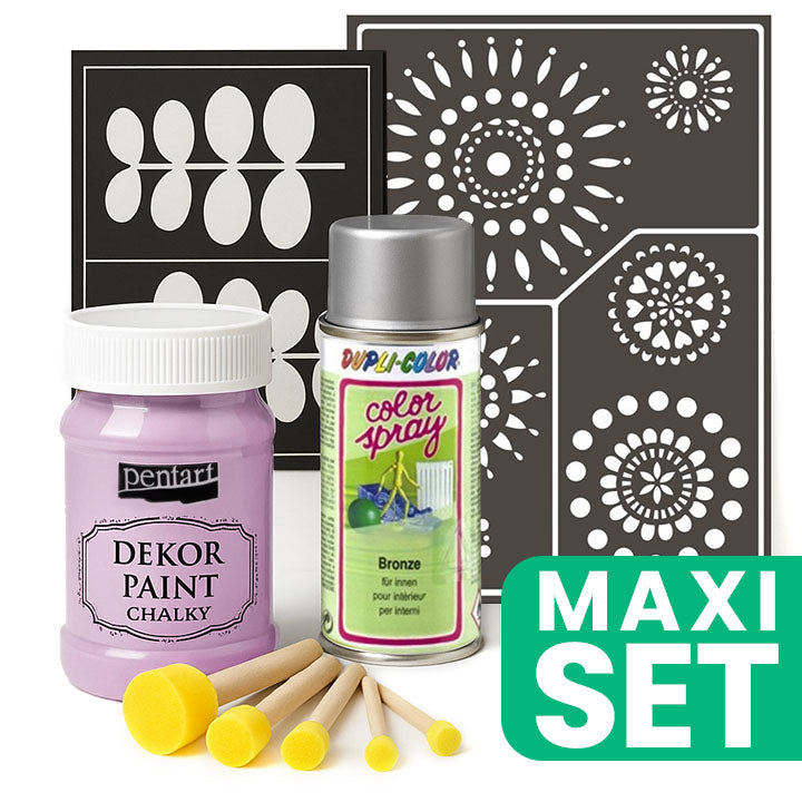 Furniture Renovation Set with Silver Spray Paint, Victorian Pink — image 1