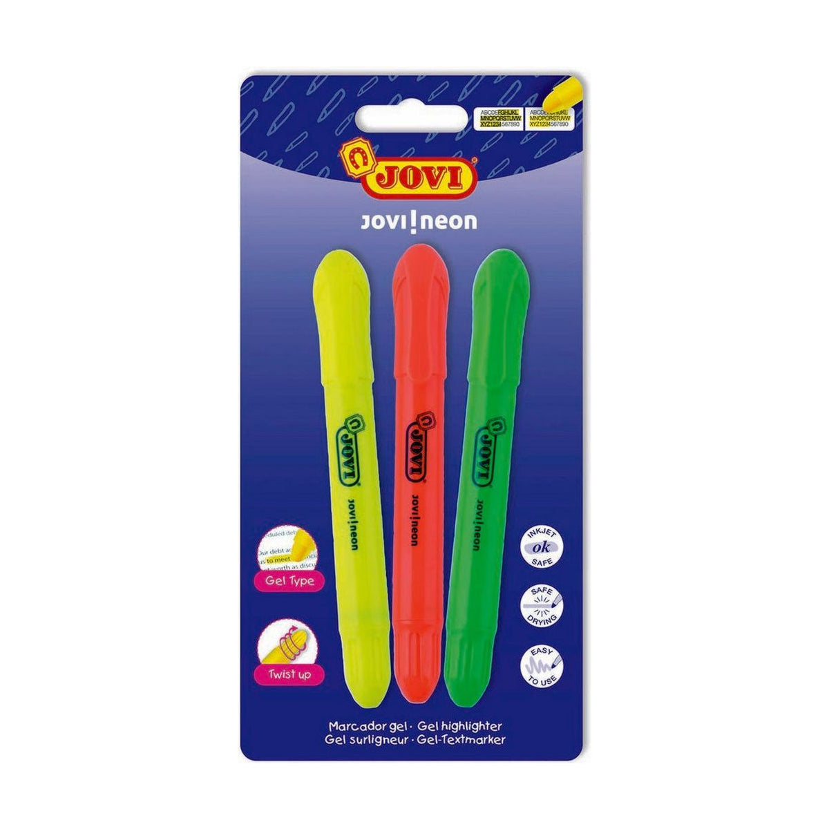 Gel Highlighters JOVI - 3 pcs, 3 Colors