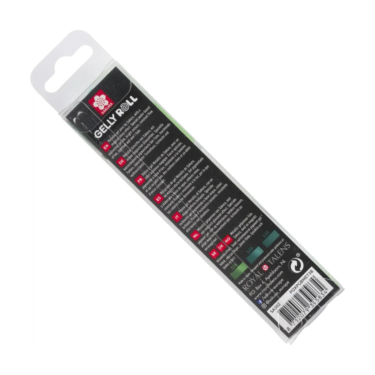 Gel Pen Set SAKURA Gelly / Set of 3 (Clear, Black, White)