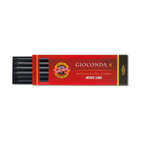 GIOCONDA Artificial Charcoal, Black, Set of 6 | various hardness grades — image 2