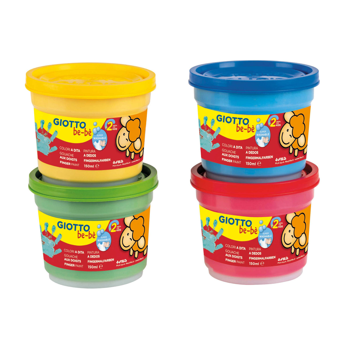 GIOTTO be-bè Finger Paints 4 x 150 ml