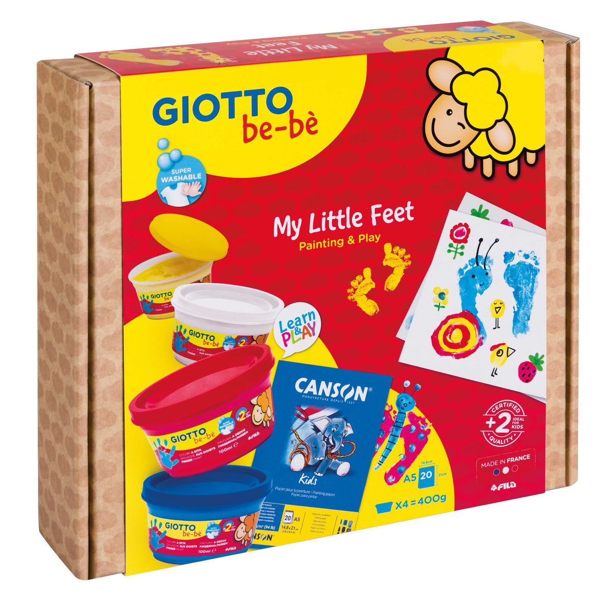 GIOTTO be-bè My Little Feet Creative Set for Hand and Footprints, Set of 5