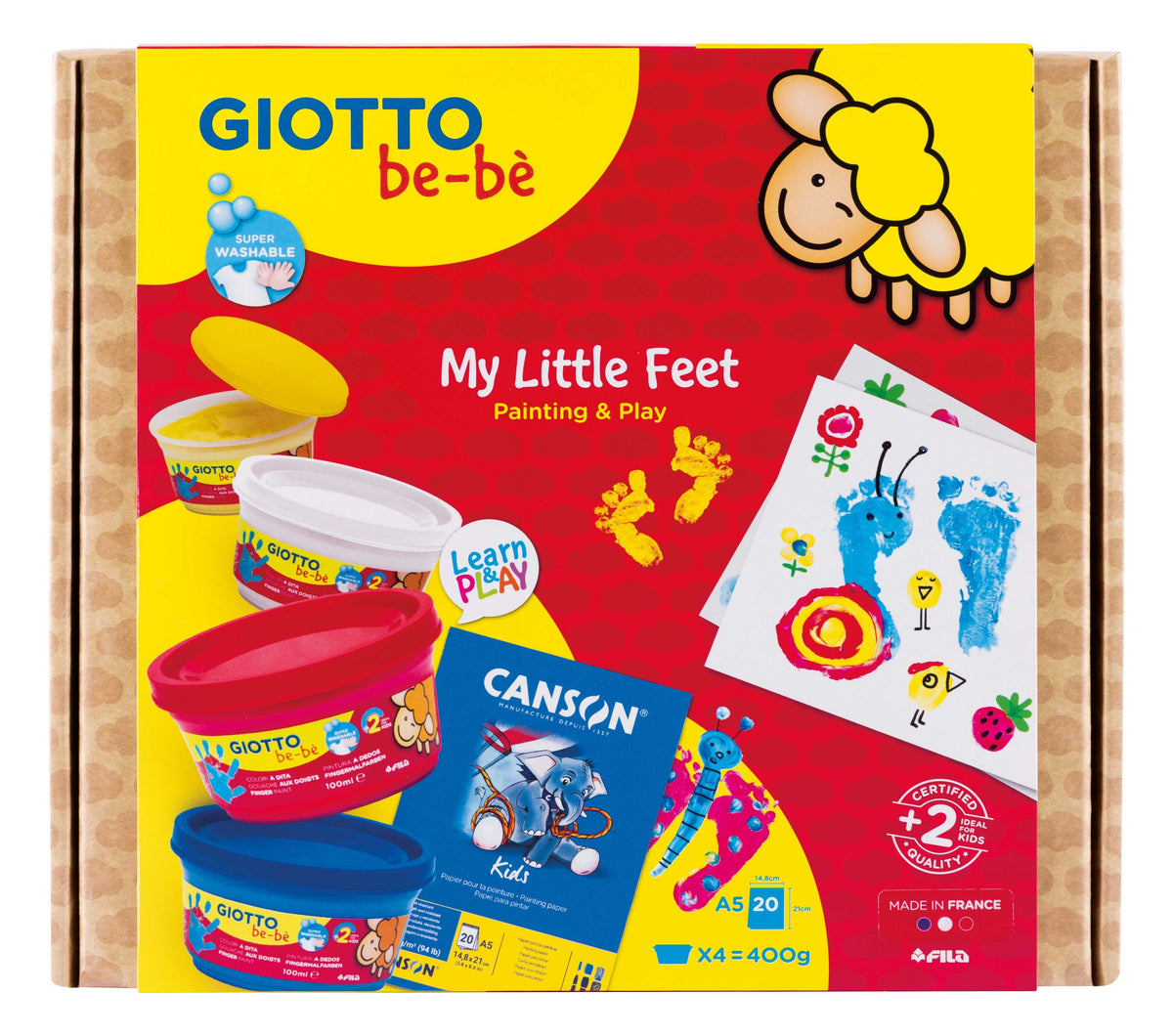 GIOTTO be-bè My Little Feet Creative Set for Hand and Footprints, Set of 5