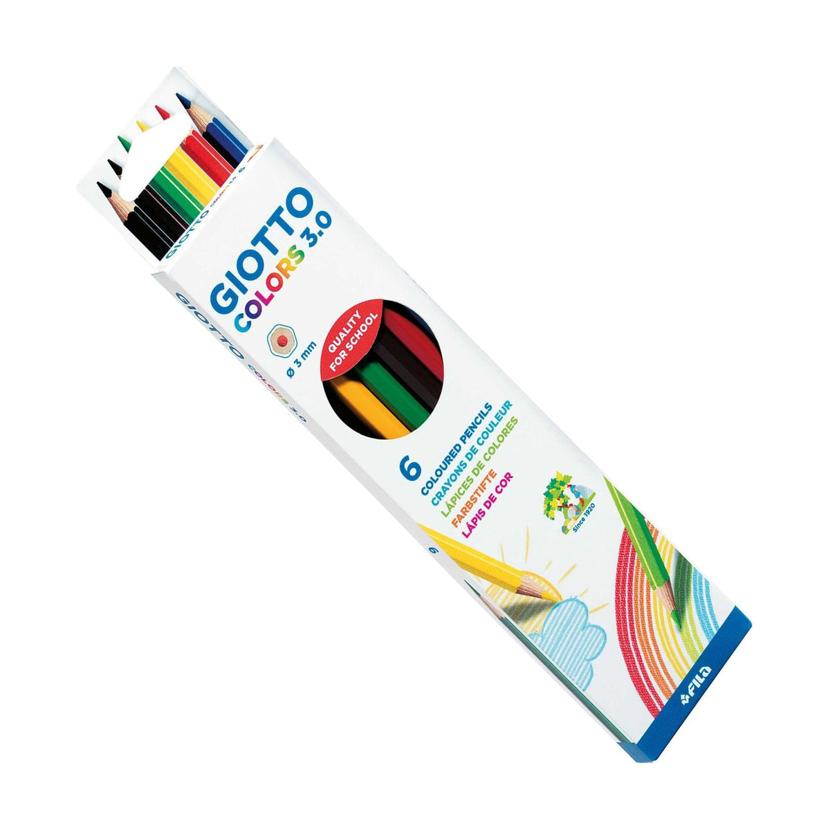 GIOTTO Colors 3.0 Hexagonal Colored Pencils – 6 pcs