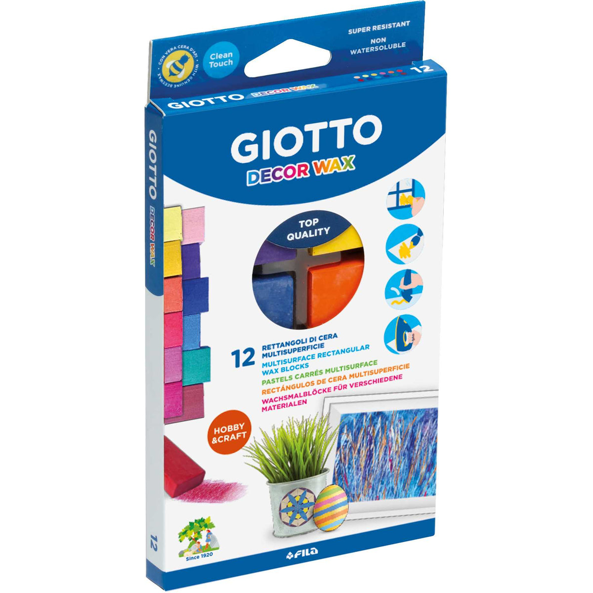 GIOTTO Decor Wax Multi-Surface Wax Blocks - set of 12 pcs