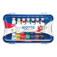GIOTTO Extra Fine Tempera Paints in Tubes with Brush – 7 pcs