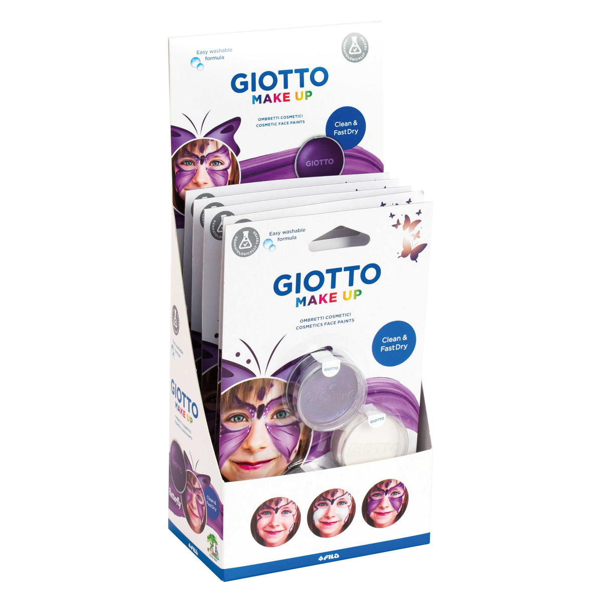 Giotto Face Paint Set, Butterfly, 3 x 5 ml