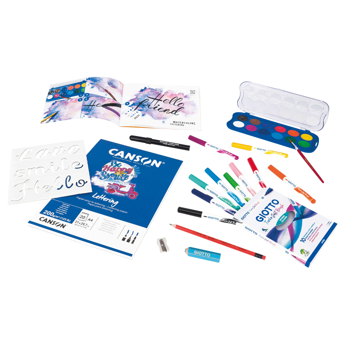 GIOTTO Fancy Lettering Craft Set of 45
