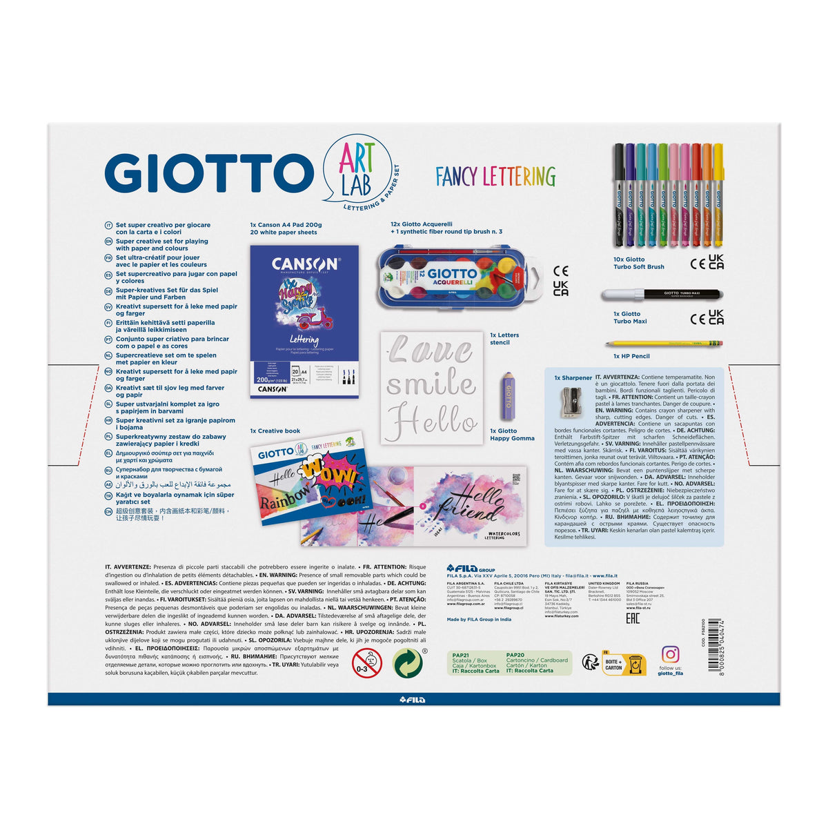 GIOTTO Fancy Lettering Craft Set of 45