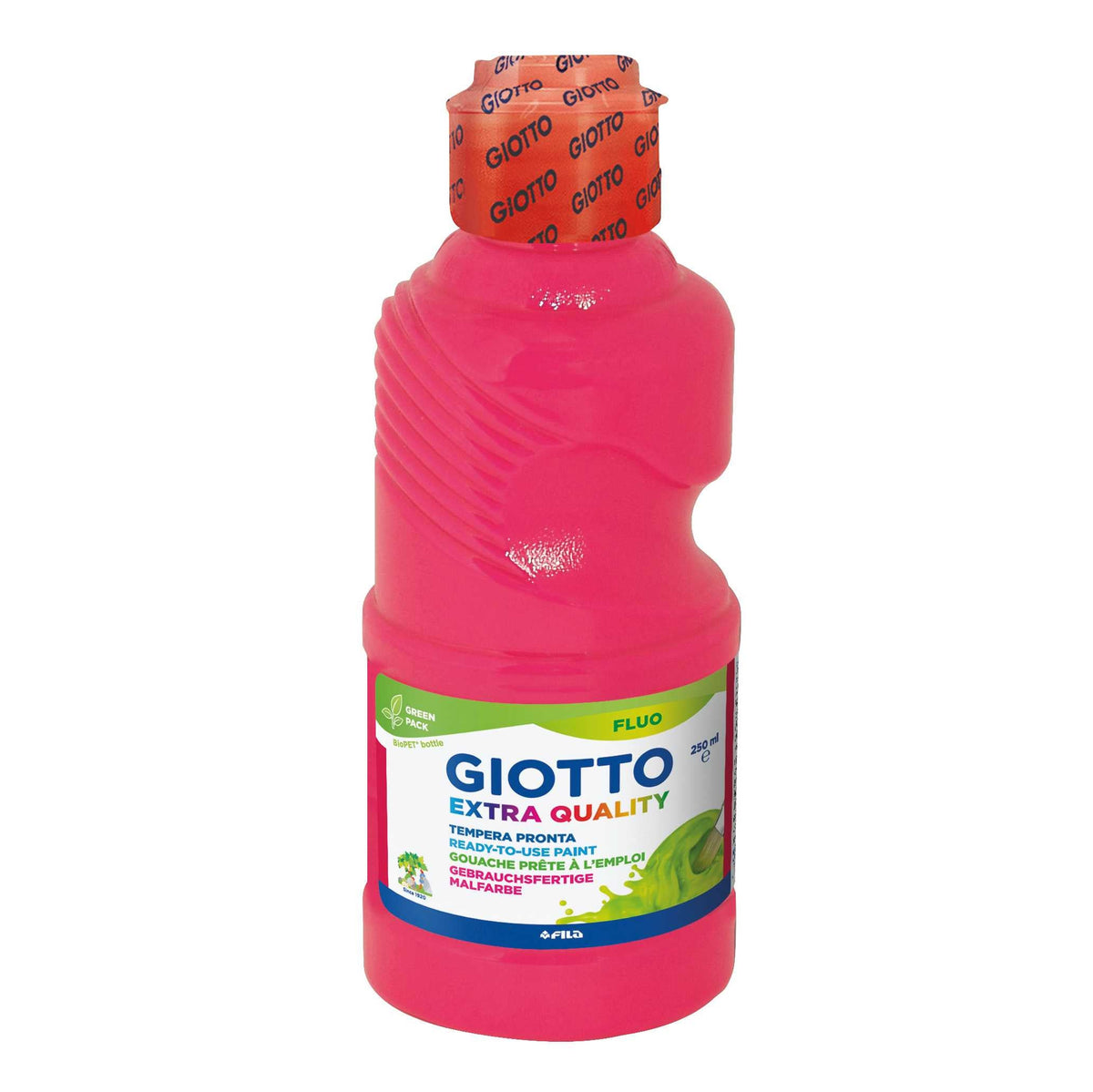 GIOTTO Fluorescent Tempera Paint Extra Quality Fluo 250 ml – pink