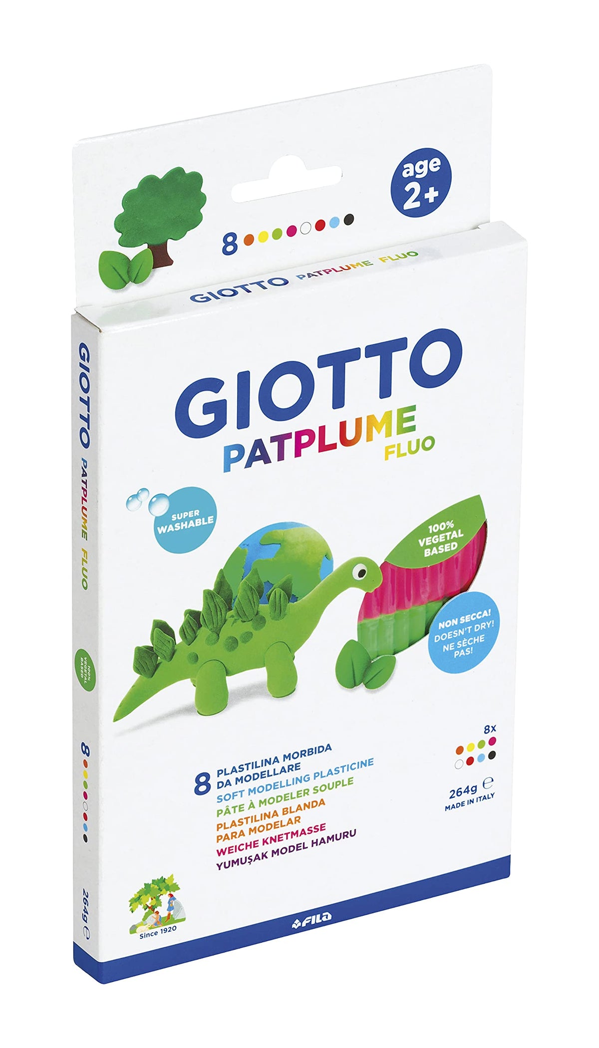 GIOTTO Patplume Neon Modeling Clay, 8 x 33 g