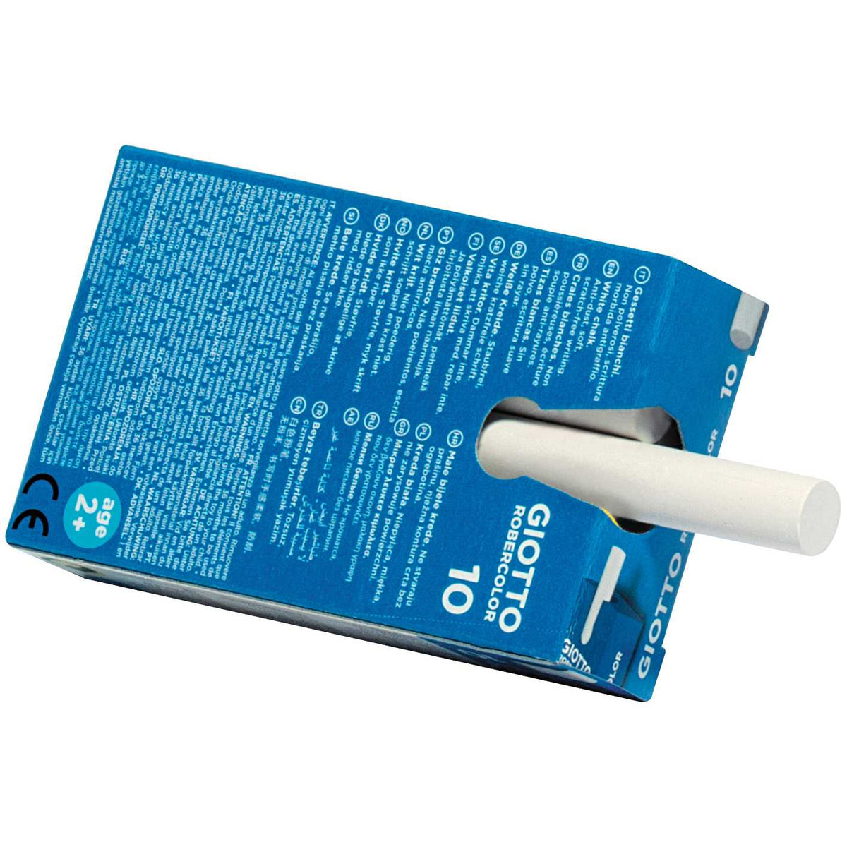 GIOTTO Robercolor Dust-Free White Chalk, Set of 10