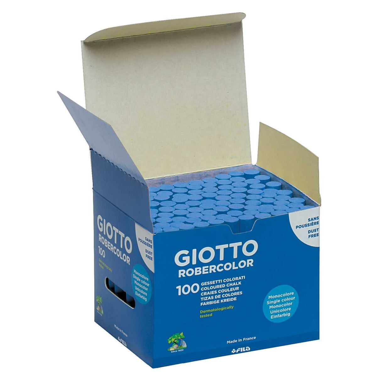 giotto Robercolor Dustless Chalk, 100 pcs – Blue