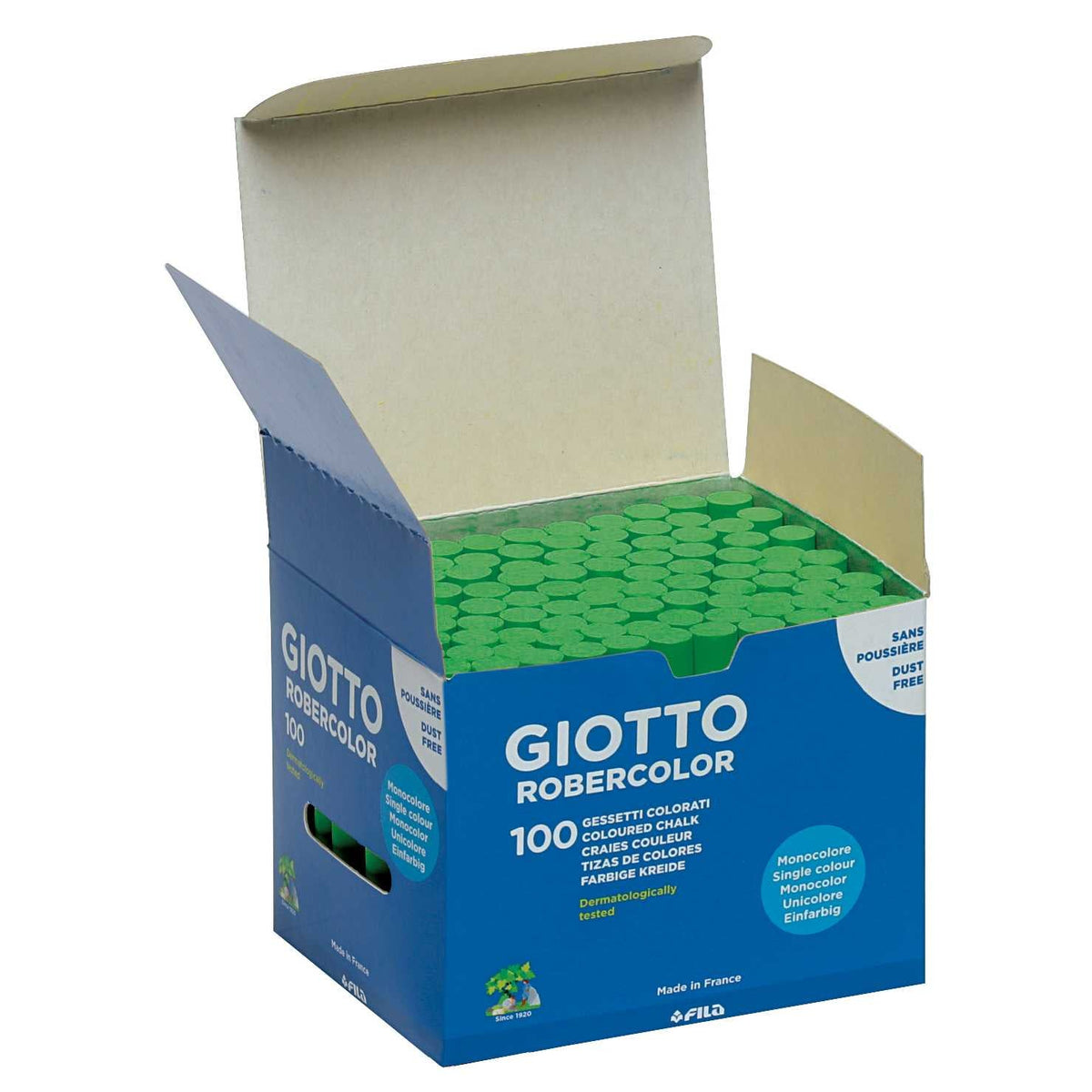 giotto Robercolor Dustless Chalk, 100 pcs – Green