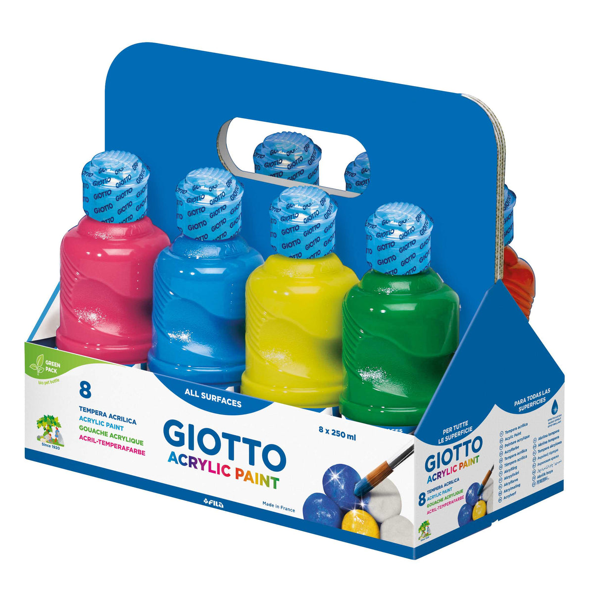 Giotto Set of Acrylic Paints 8 x 250 ml