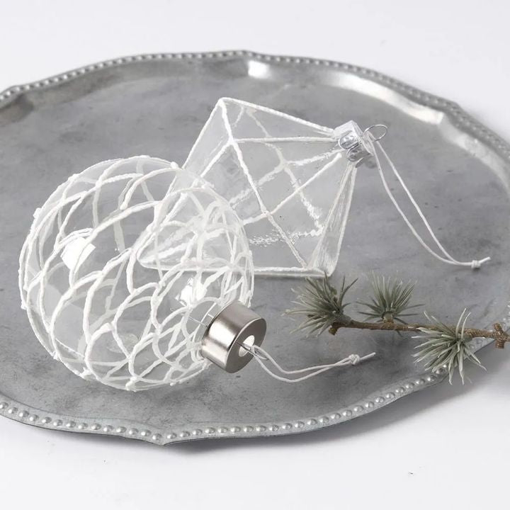 Glass Christmas Ornaments, Set of 3 — image 2