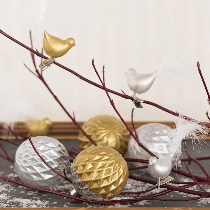 Glass Christmas Ornaments, Set of 4 - image 4