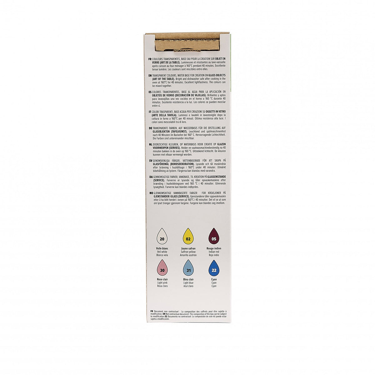 Glass Paint PEBEO Vitrea 160 Set - 6 x 20 ml