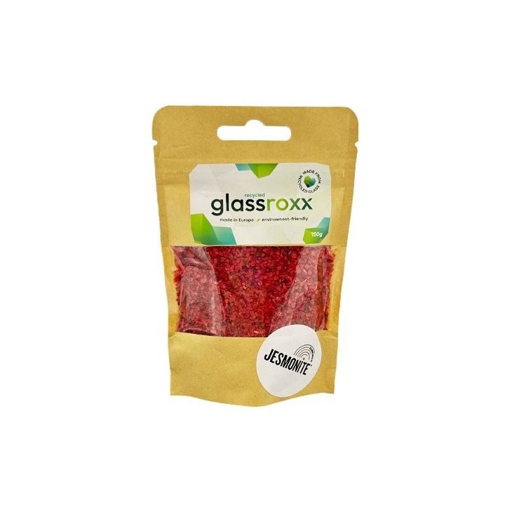 Glassroxx Jesmonite Glass Granules, 150 g – Traffic Red