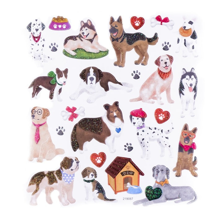 Glitter Stickers | Dogs, 27 pcs