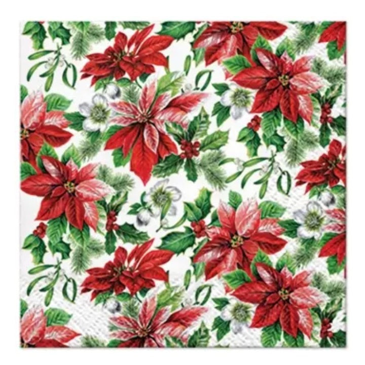 Glory Poinsettia Decoupage Napkins - 1 pc