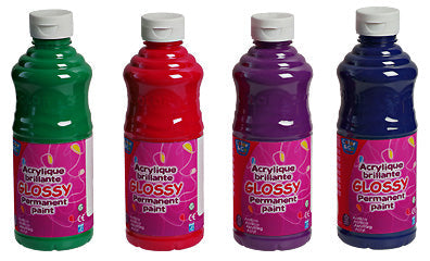 GLOSSY Acrylic Paint, 500 ml | various colors