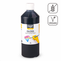 Glossy Polyvinyl Paint Creall Gloss 500 ml – black
