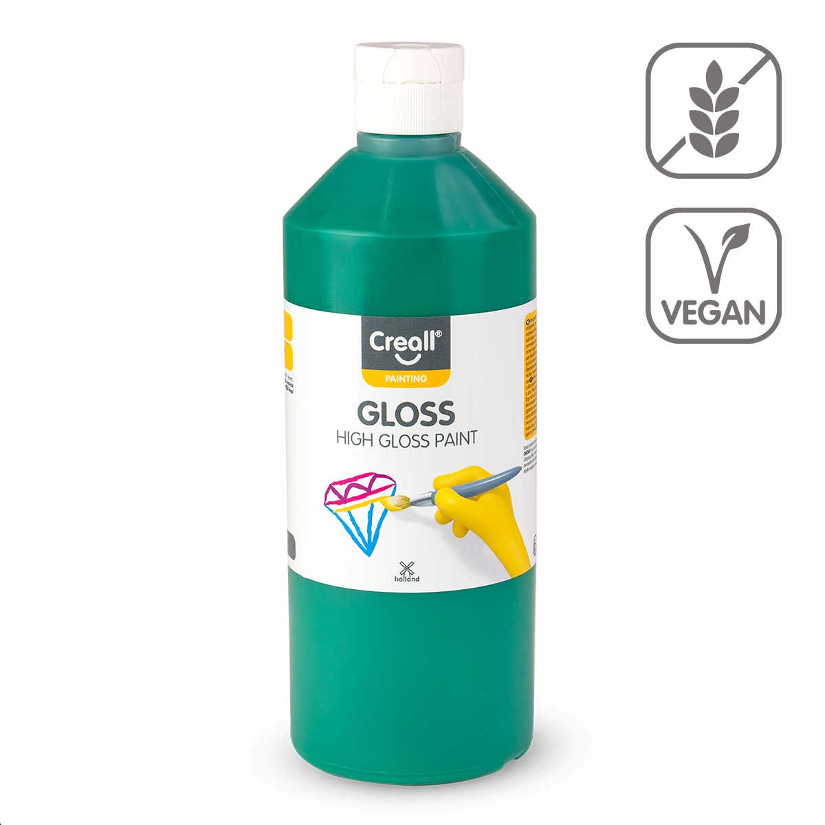 Glossy Polyvinyl Paint Creall Gloss 500 ml – green