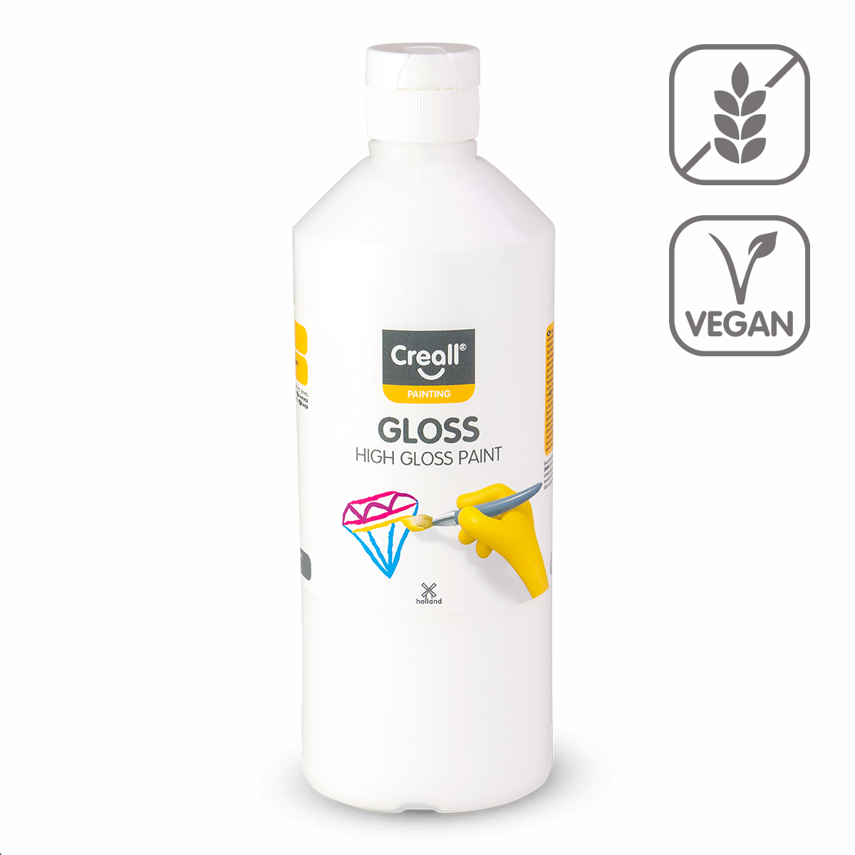 Glossy Polyvinyl Paint Creall Gloss 500 ml – white