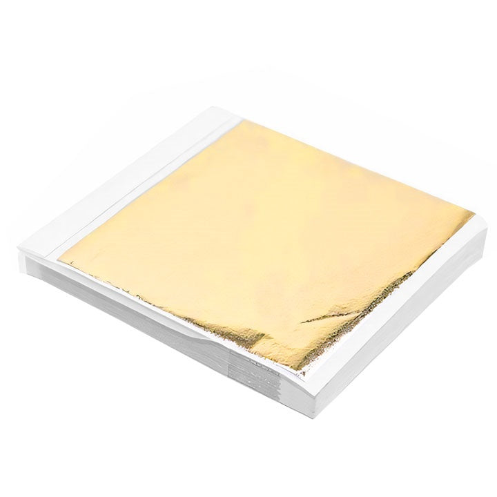 Gold metallic sheets for gilding 14 x 13 cm 100 sheets — image 1