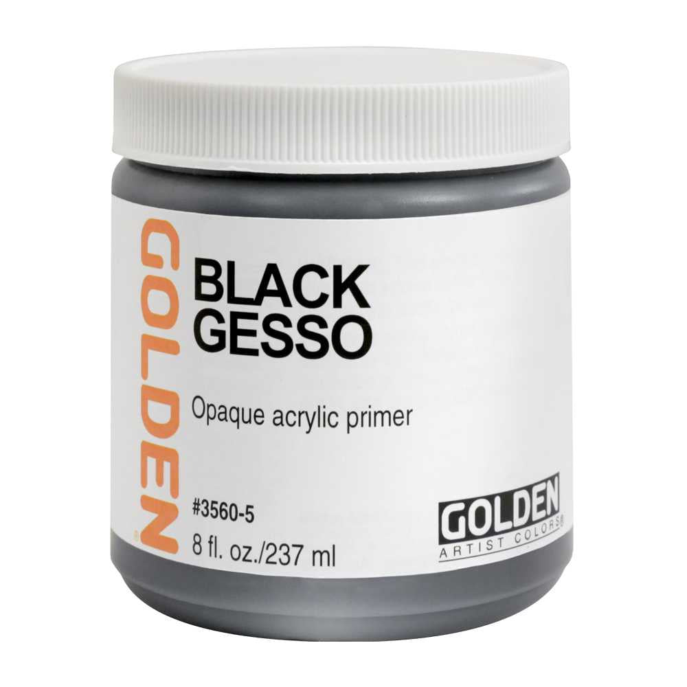 GOLDEN Black Gesso Black Acrylic Gesso
