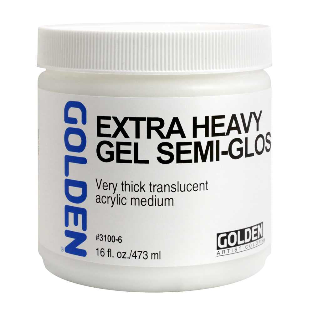 GOLDEN Extra Heavy Gel Semi-Gloss Extra Thick Acrylic Gel, Semi-Gloss