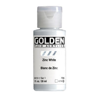 GOLDEN Fluid Acrylic Paint 118 ml – 2415 zinc white