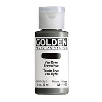 GOLDEN Fluid Acrylic Paint 118 ml – 2442 Van Dyke brown hue
