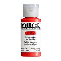 GOLDEN Fluid Acrylic Paint 118 ml – 2425 cadmium medium red hue