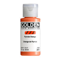 GOLDEN Fluid Acrylic Paint 118 ml – 2276 pyrrole orange