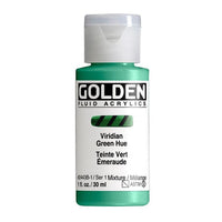 GOLDEN Fluid Acrylic Paint 30 ml – 2443 viridian green hue