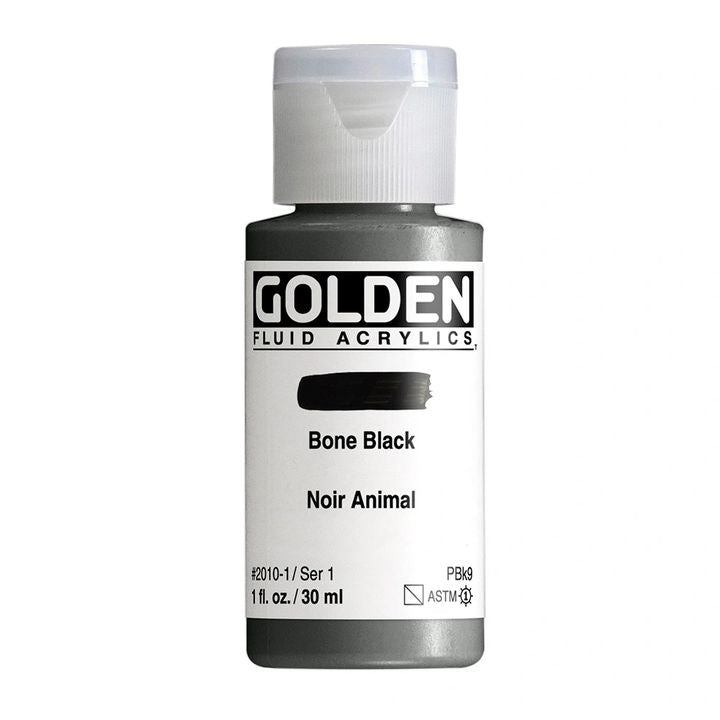 GOLDEN Fluid Acrylic Paint 30 ml – 2010 bone black