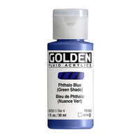 GOLDEN Fluid Acrylic Paint 30 ml – 2255 phthalo blue (green shade)