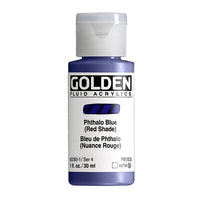 GOLDEN Fluid Acrylic Paint 30 ml – 2260 phthalo blue (red shade)