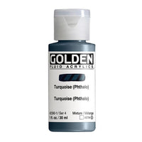GOLDEN Fluid Acrylic Paint 30 ml – 2390 turquoise (phthalo)