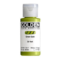 GOLDEN Fluid Acrylic Paint 30 ml – 2170 green gold