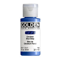 GOLDEN Fluid Acrylic Paint 30 ml – 2051 cerulean deep blue