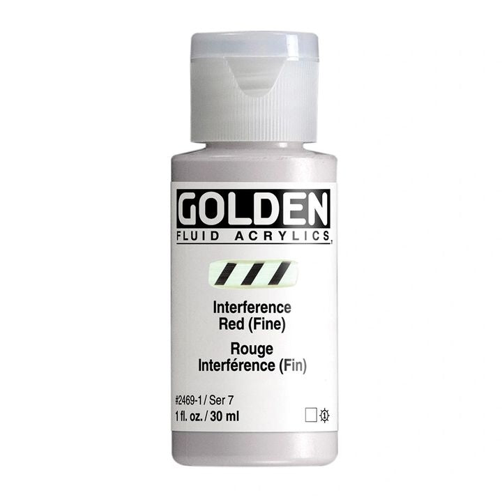 GOLDEN Fluid Interference Acrylic Paint, 118 ml – 2469 red