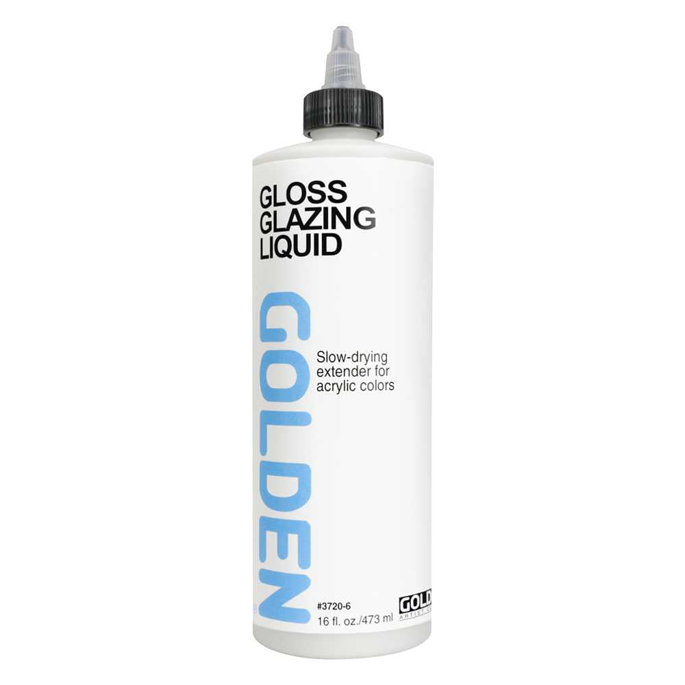 GOLDEN Gloss Glazing Liquid, Fluid Gloss Medium for Acrylic Glazes