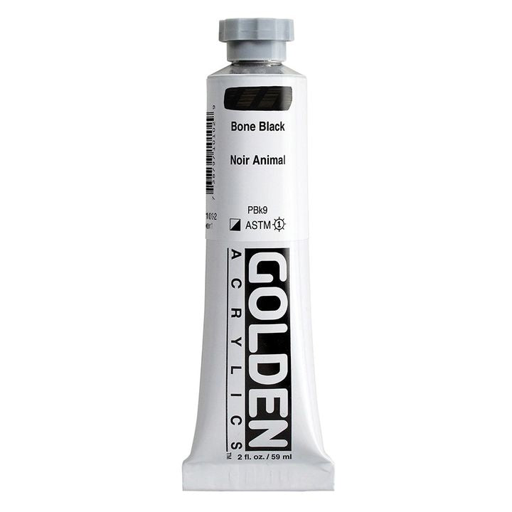 GOLDEN Heavy Body Acrylic Paint, 59 ml – 1010 Bone Black