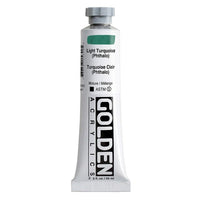 GOLDEN Heavy Body Acrylic Paint, 59 ml – 1564 Light Turquoise (Phthalo)