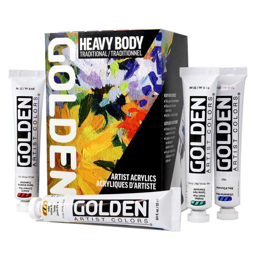 GOLDEN Heavy Body Acrylic Set Traditional 7 x 22 ml