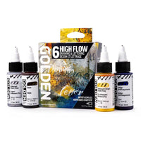 Golden High Flow Drawing & Lettering Acrylic Paint Set, 6 x 30 ml
